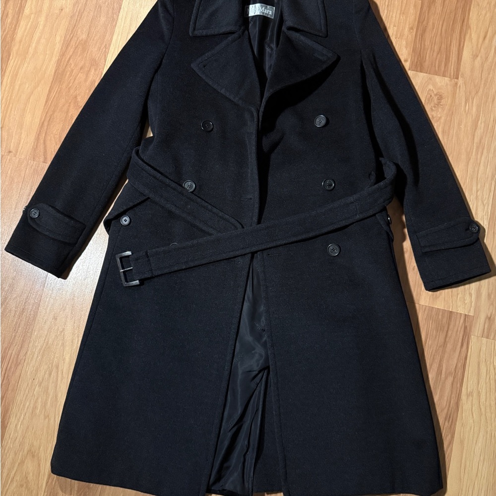 MaxMara Black Wool Coat